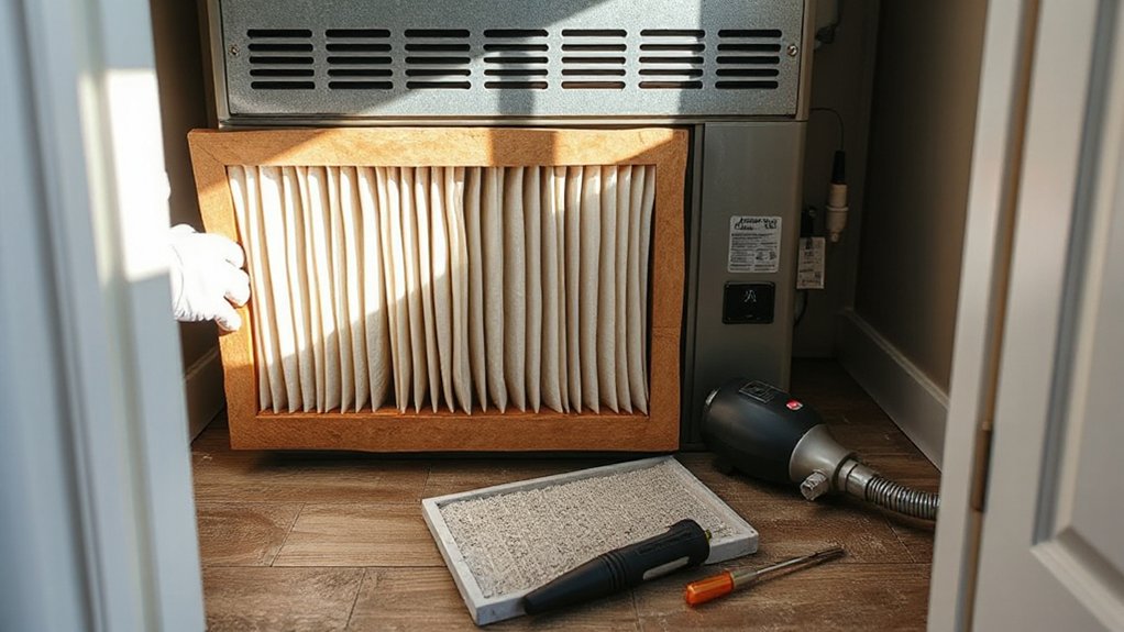 change hvac filter safely