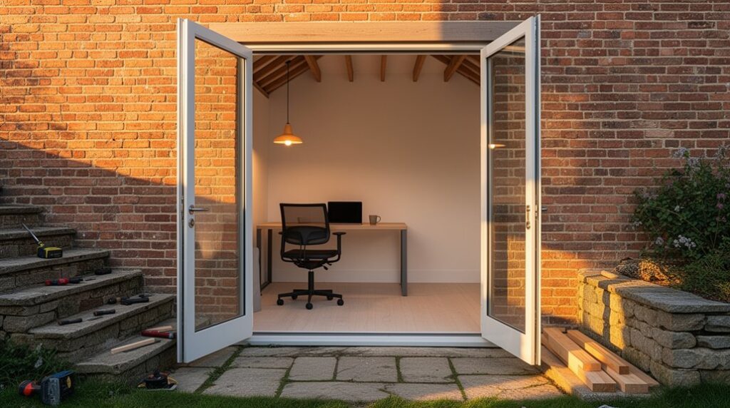 converting outbuilding into office
