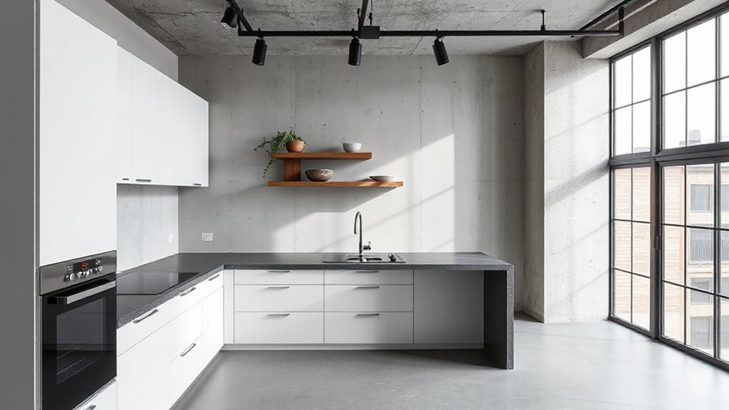 efficient sleek urban kitchen