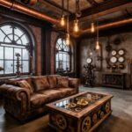 industrial steampunk interior design