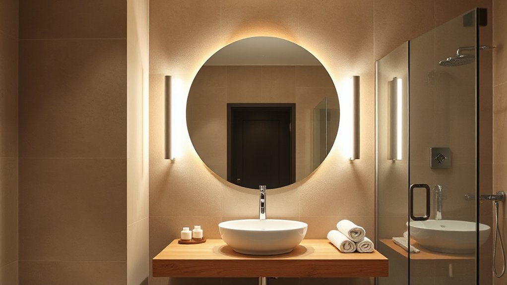 layered soft bathroom lighting