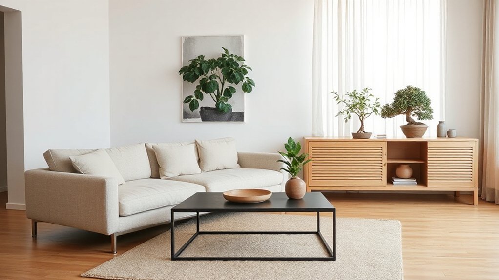 minimalist functional earthy decor