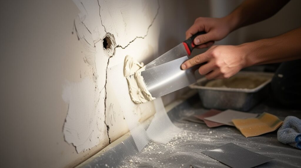 patch wall cracks professionally