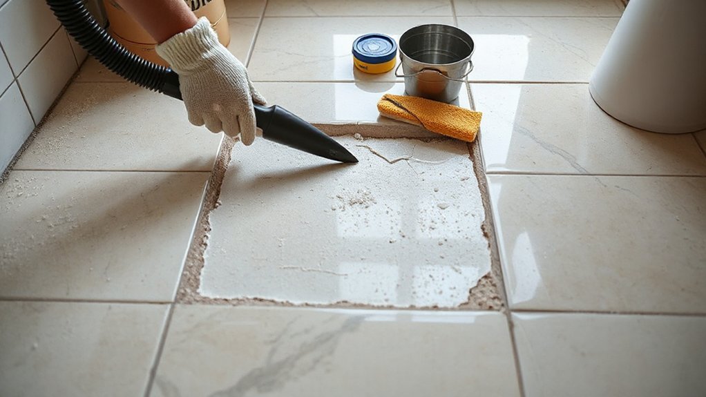 prepare surface thoroughly before tiling