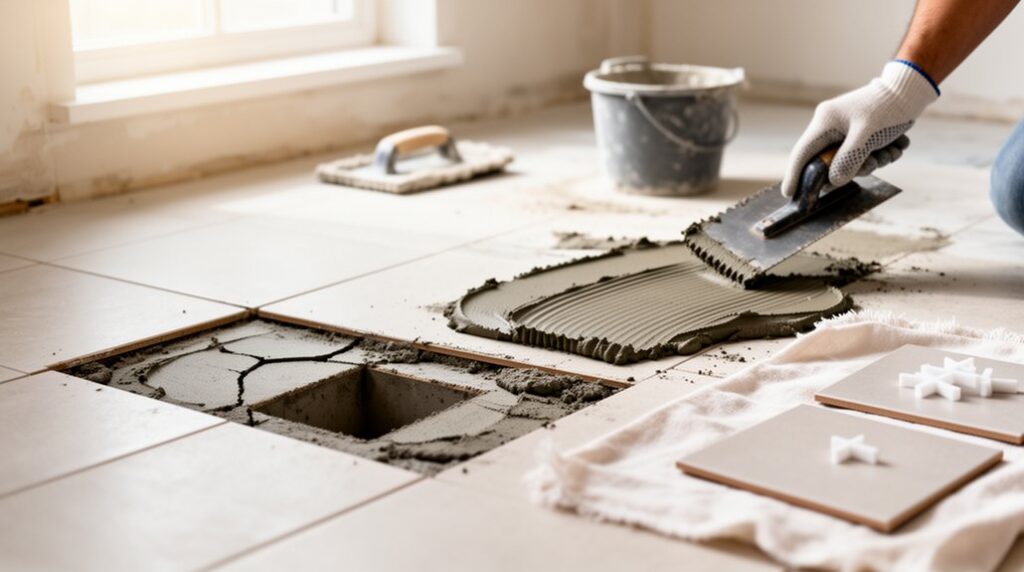 replacing damaged tiles effectively