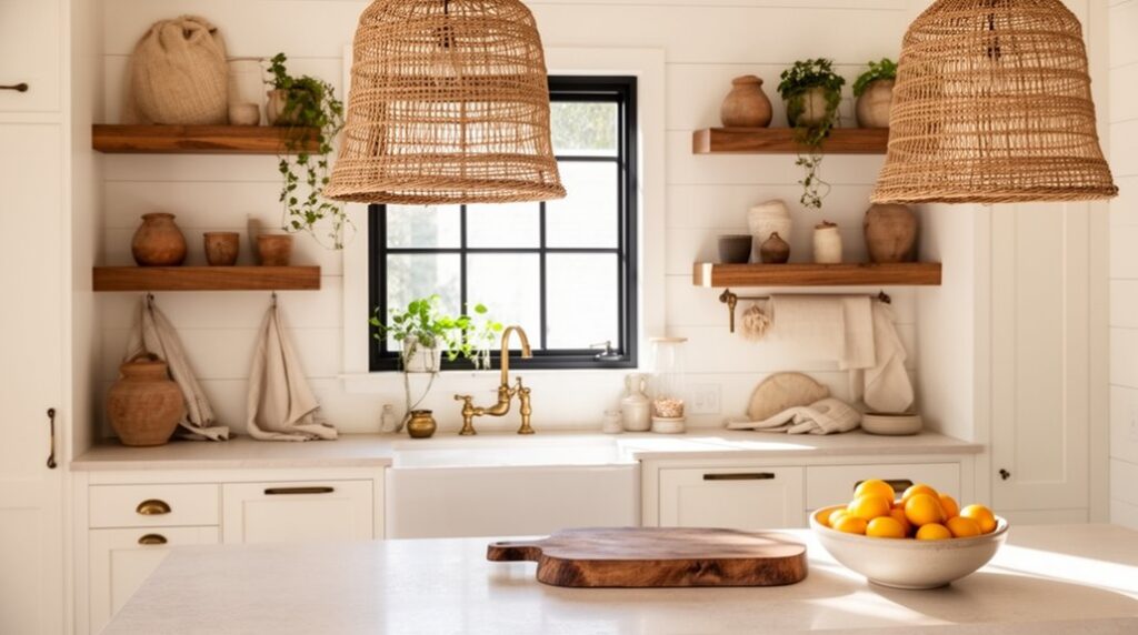 rustic boho kitchen decor