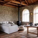 rustic stone barn interiors