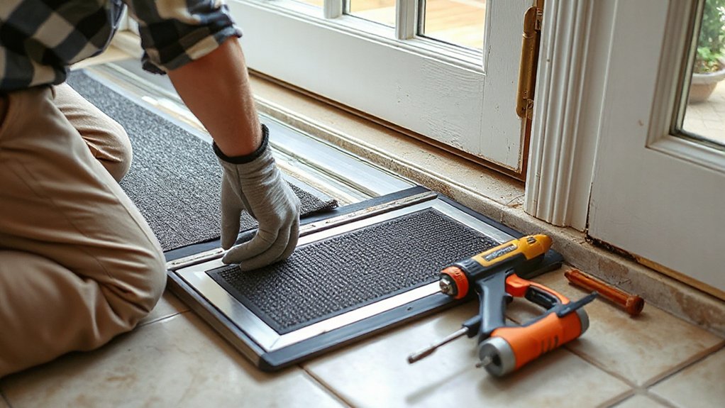 seal leaks with door sweeps