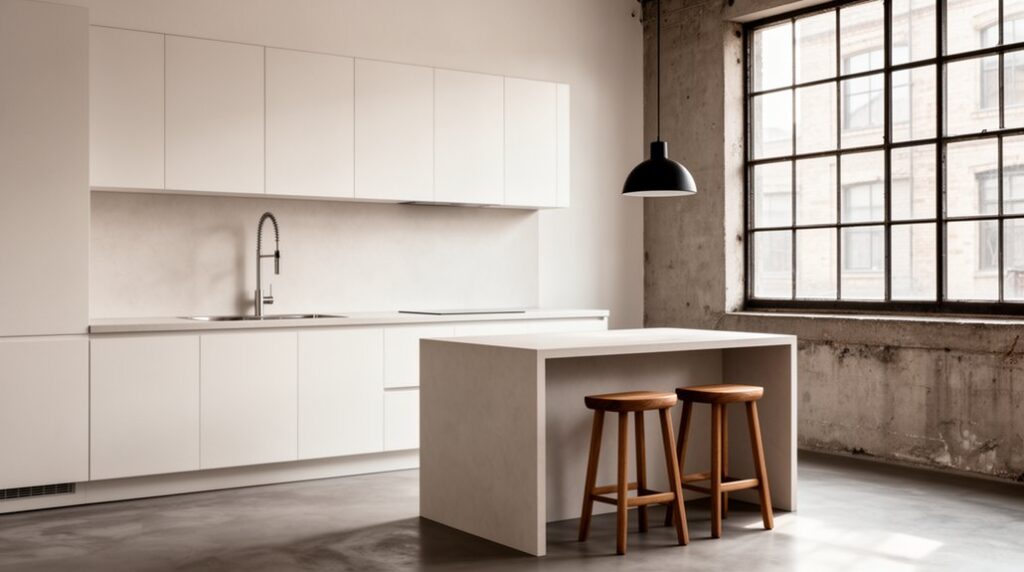 simple modern city kitchen
