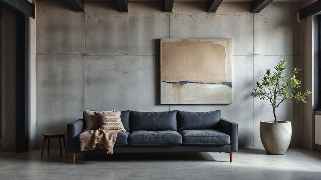 tactile minimalism with greenery