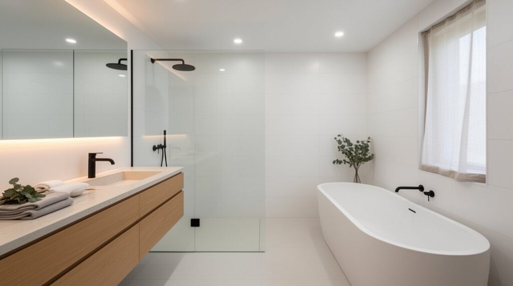 transforming outdated bathroom into luxurious spa