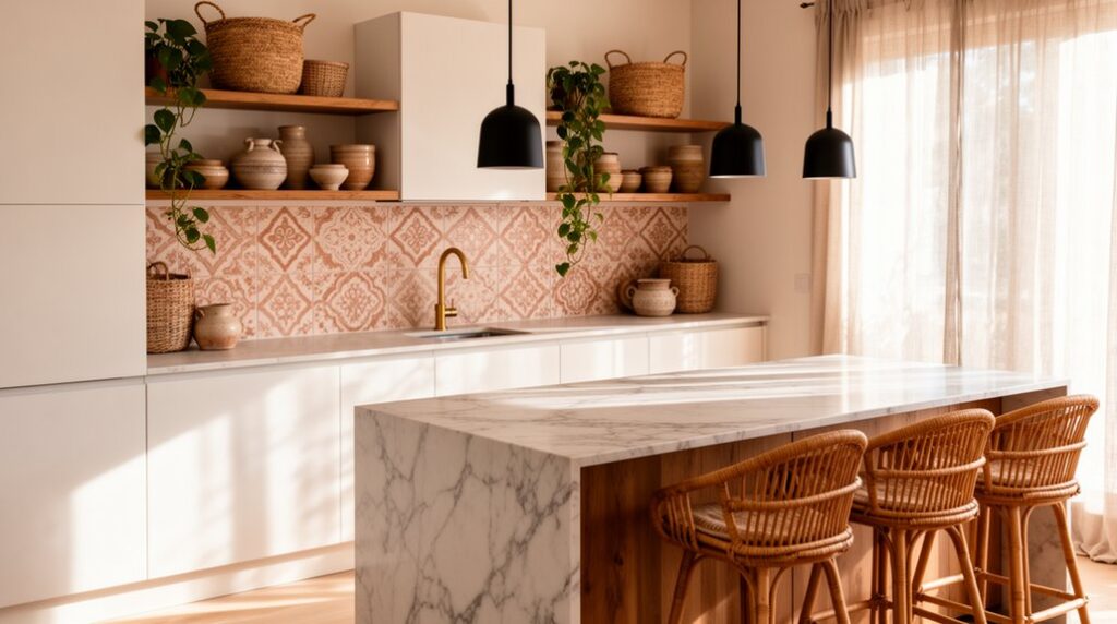 trendy eclectic cozy space