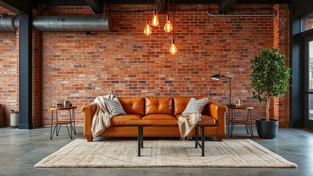 warm industrial textured decor